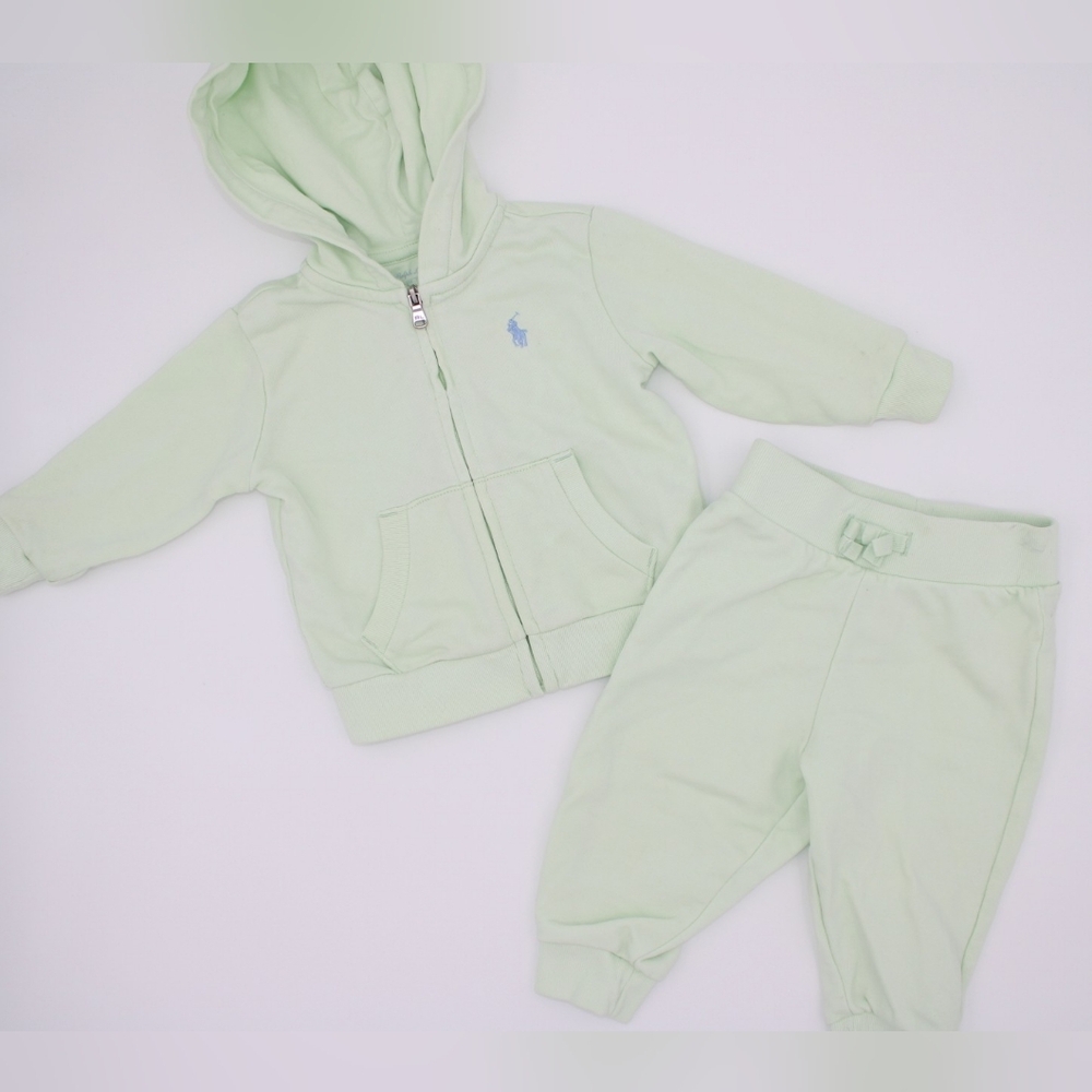 Polo Ralph Lauren Baby Hoodie & Jogger Set – Green - Picture 5 of 6
